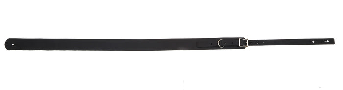 1 3/4" Black Cowhide Buckle Guitar Strap