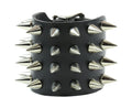 2 BUCKLE BRACELET WITH 4 ROW POINT RIVET, 2 1/2" WIDE
