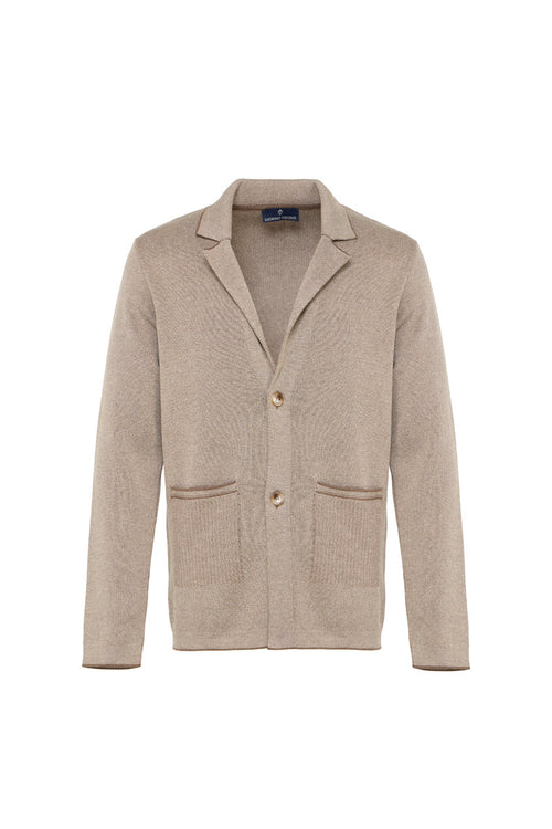 2-Button Textured Sweater Jacket