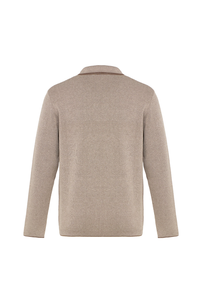 2-Button Textured Sweater Jacket