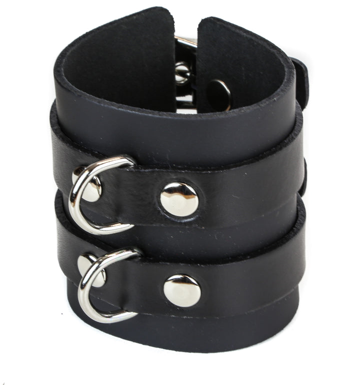 2 LINE BUCKLE BRACELET WITH 'D' RING
