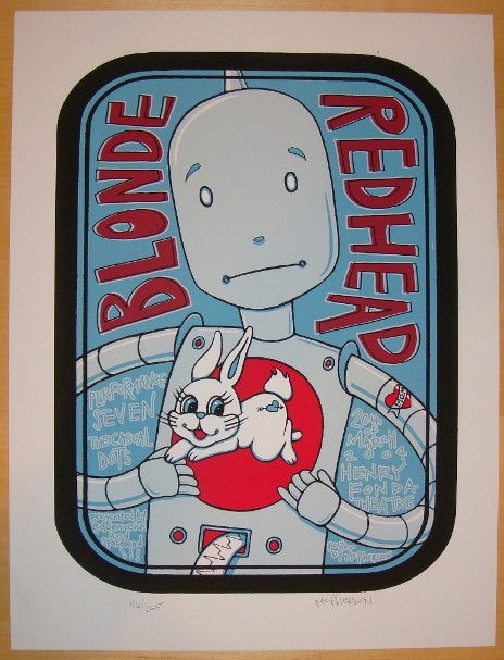 2004 Blonde Redhead Silkscreen Concert Poster by Tara McPherson