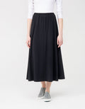 Jersey Aline Skirt with Elastic Waist and Stitched Seams