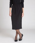 Crepe Straight Skirt Black