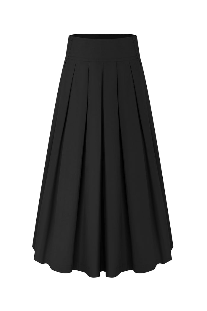 Classic Black Pleated Skirt
