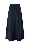 Navy A-Line Midi Skirt