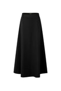 Black A-Line Midi Skirt