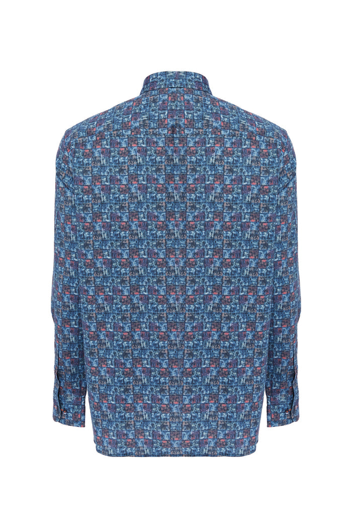Abstract Squares Print Shirt