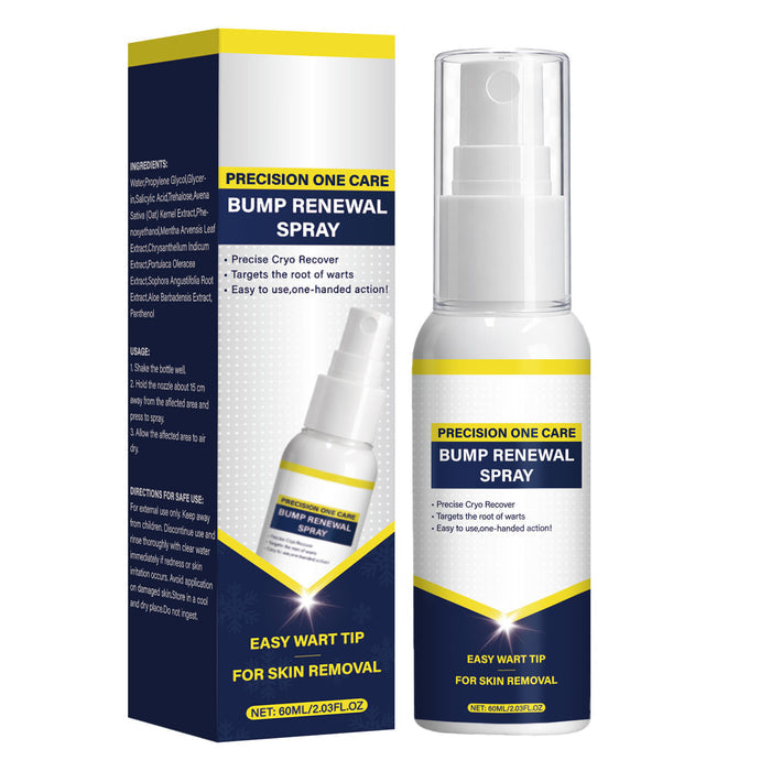 Spray rafraîchissant pour la peau à 60ml, anti-acné, avec flacon en plastique, visible avec spray et étiquette claire.
