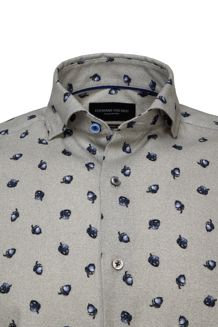 Acorn Print Gingham Shirt
