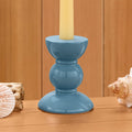 Addison Ross Bobbin Taper Candleholders, Chambray