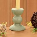 Addison Ross Bobbin Taper Candleholders, Sage
