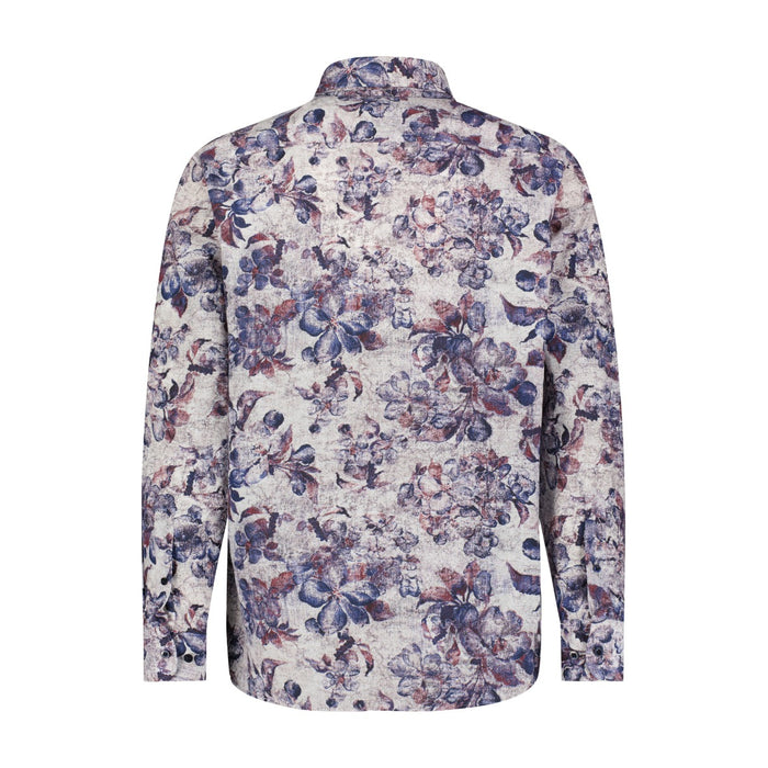 Floral patterned shirt on a white background