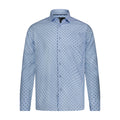 Aqua Teal Print Long Sleeve Shirt