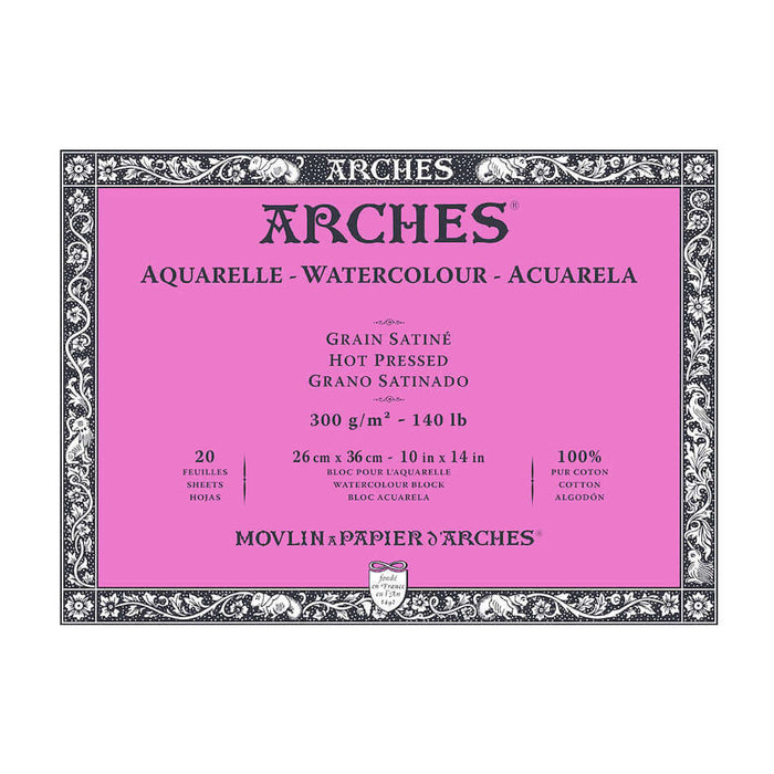 Arches Watercolour Hot Pressed Block 26 x 36 by Arches at Cult Pens