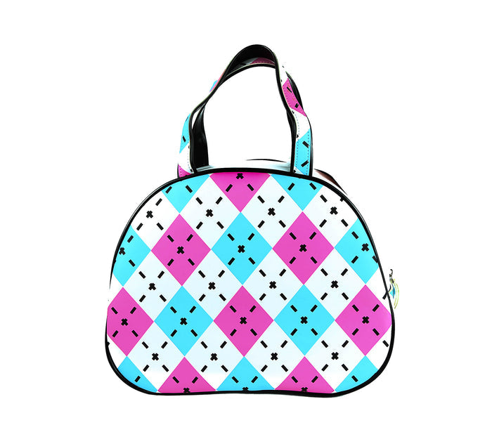 Argyle White Large Bowler Bag