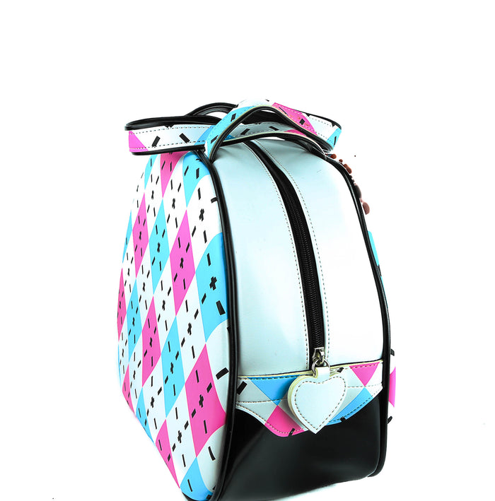 Argyle White Large Bowler Bag