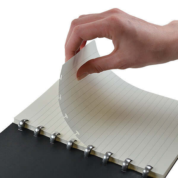 Atoma Amazing Texon Cover Disc-Bound Refillable Notebook Black A6 by Atoma at Cult Pens