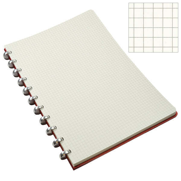 Atoma Pur Disc-Bound Refillable A4 Notebook Red Leather by Atoma at Cult Pens