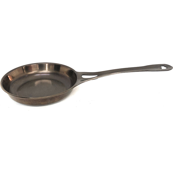 Aus-Ion AUS-7SK No-Rivet One-Piece Steel Commercial 7" Skillet, Smooth Finish, 3Mm Thick,, Black
