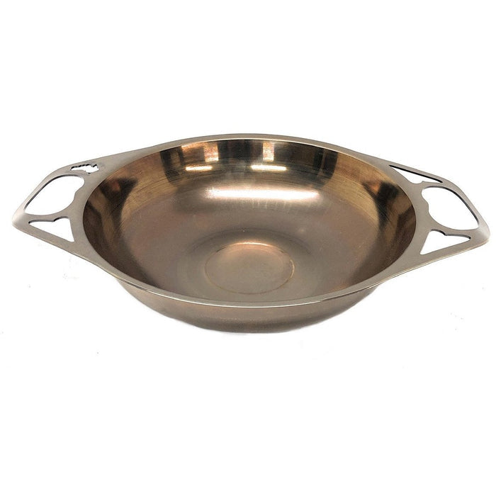 Aus-Ion AUS-WKDH Aus-Ion One-Piece Steel Commercial 12" Wok Pan With Dual Handles, Smooth Finish, 2Mm Thick,, Black