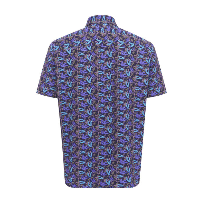 Banana Leaf Print Short Sleeve Shirt
