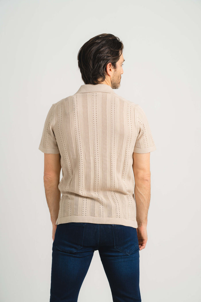 Beige Resort Short Sleeve Shirt
