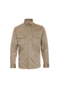 Beige Suede Shirt Jacket