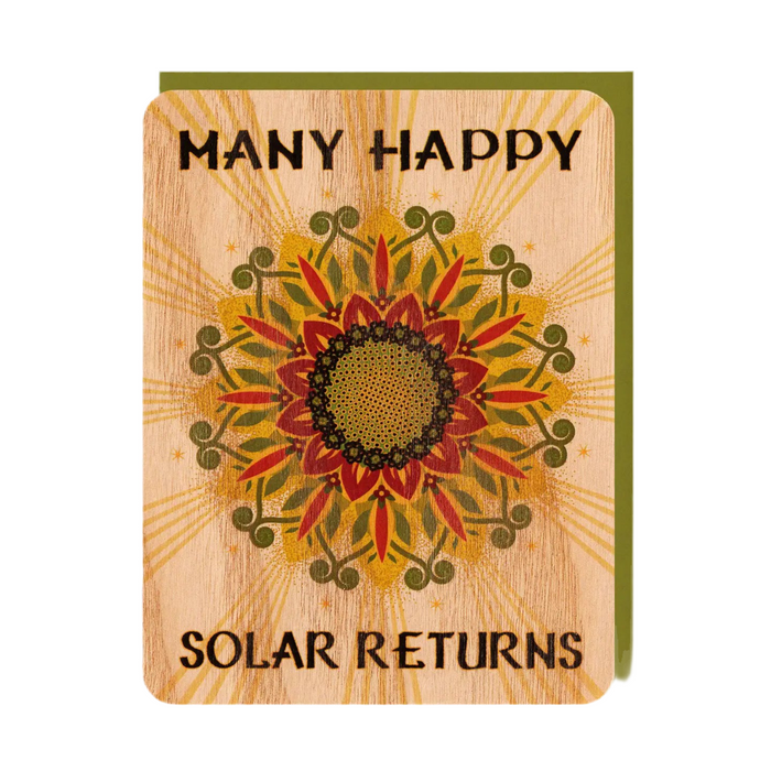 Birthday Solar Wood Greeting Card