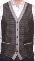 Black and Grey Flocking with Grey Pin Dot