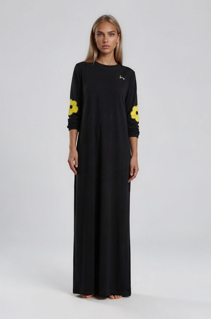 Black Flower Nightgown
