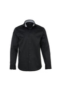 Black Herringbone Dress Shirt