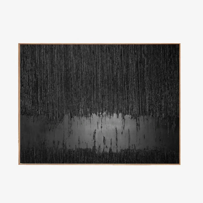 Black Minimalist Textured Painting #MZ024