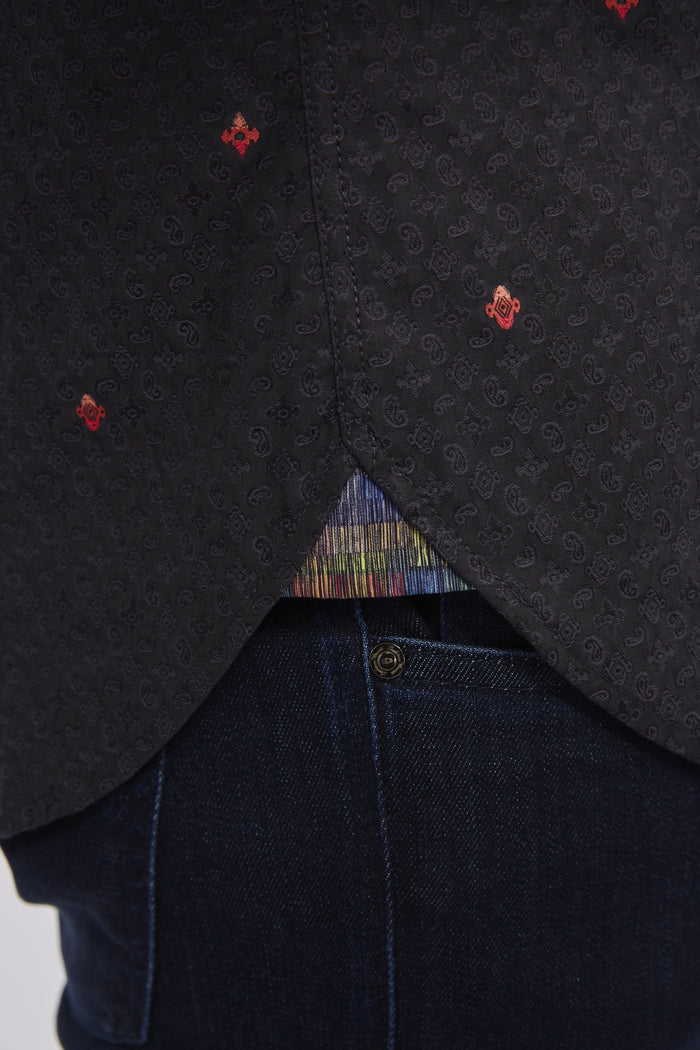 Black & Red Paisley with Diamond Overlay (Big & Tall)