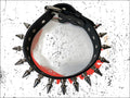 Black Spikes on Black Leather Choker