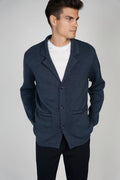 Blue Knit Button Down Cardigan