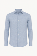 Blue Mediterranean Artisan Linen Shirt