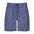 Blue Sea Shell Print Swim Trunks
