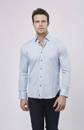 Blue & White Triangle Mountains Long Sleeve Shirt
