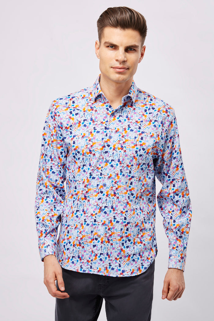 Blue with Guitars Shirt