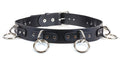 Bondage Belt Large Silver Ring Genuine Leather Wide Belt