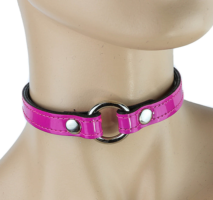 Bondage Thin Pink O Ring Choker