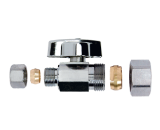 BrassCraft KTCR14XC 5/8 x 3/8 Compression 1/4 Turn Straight Jiffy Stop - NYDIRECT