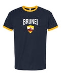Brunei Arched Crest Soccer Ringer Tee — NYC Factory