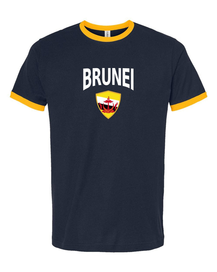 Brunei Arched Crest Soccer Ringer Tee — NYC Factory