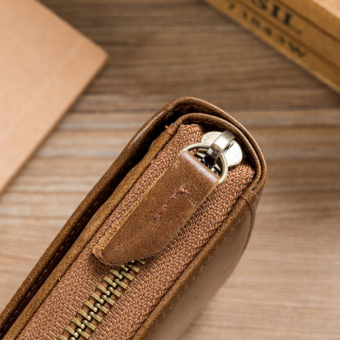 BULLCAPTAIN RFID Zipper Wallet