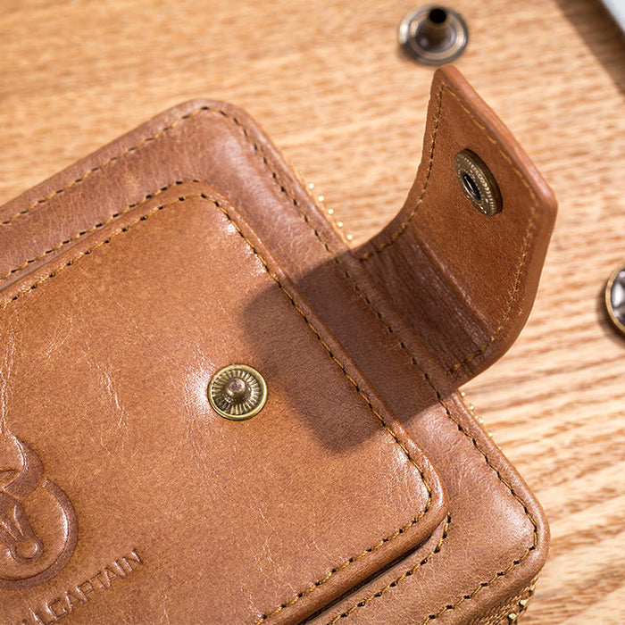 BULLCAPTAIN RFID Zipper Wallet