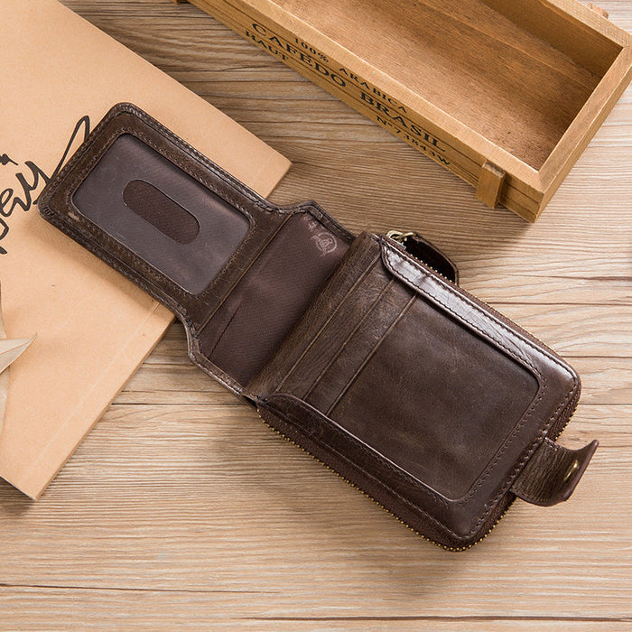 BULLCAPTAIN RFID Zipper Wallet