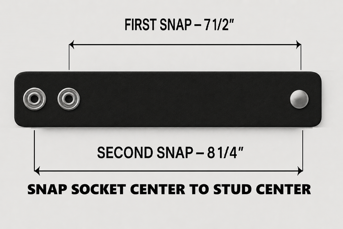 PunkAddict bracelet and cuff snap size guide