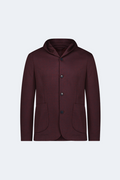 Burgundy Knit Hooded Button Sport Coat